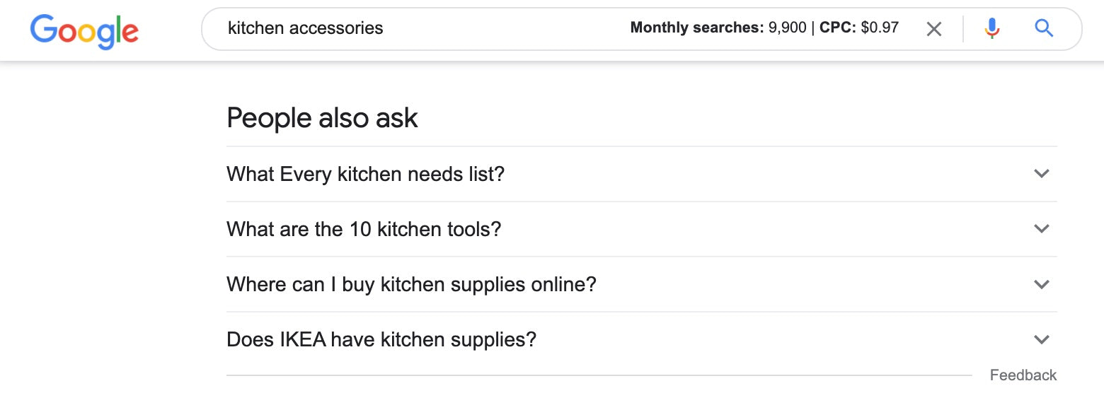 Image of people also ask box questions relevant to local SEO